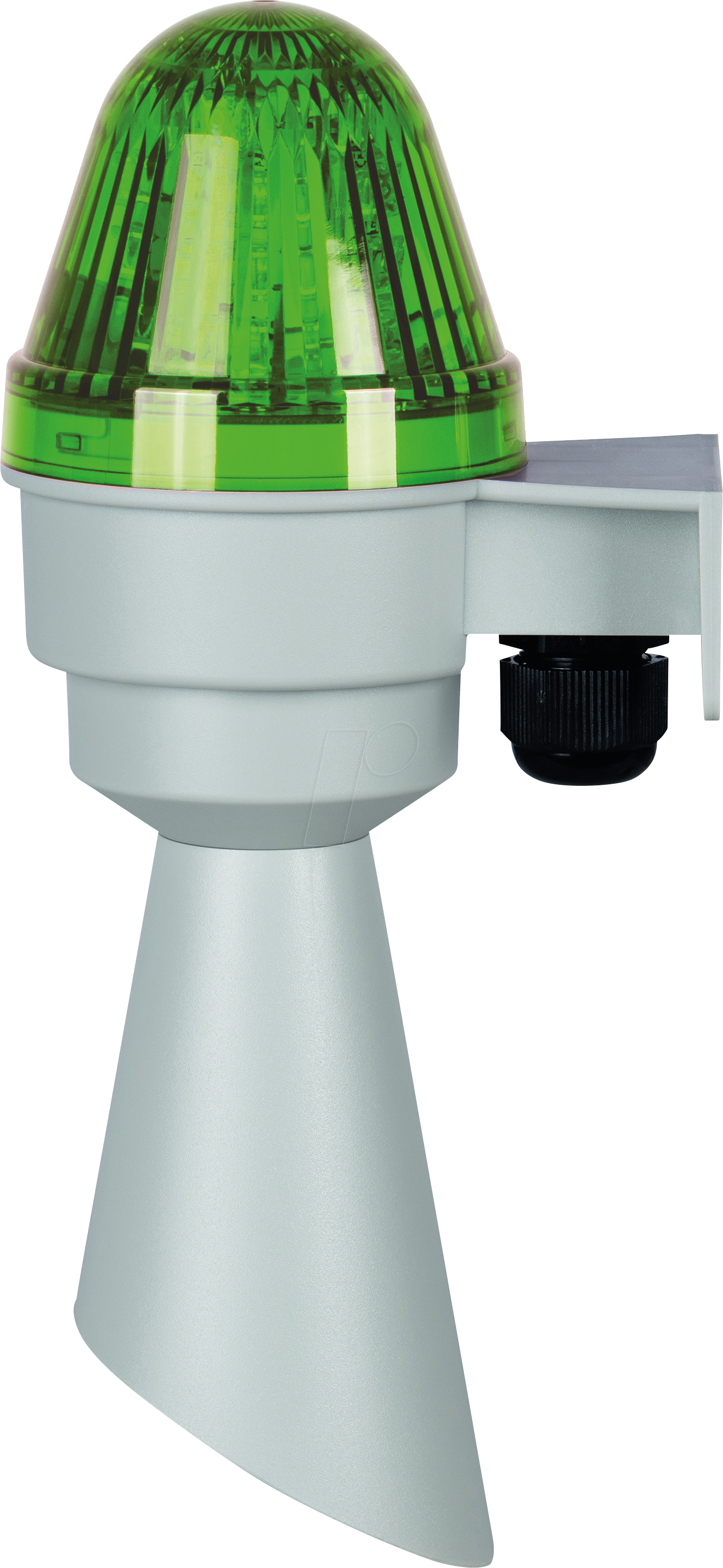 COBLHP582GT230GL - Kleinhupe, mit Trichter, grau, grüne Linse, 230V AC