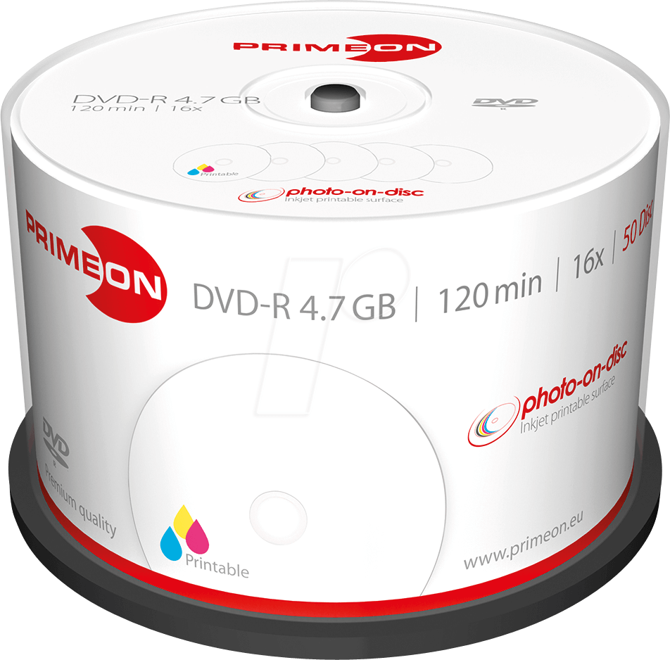 PRIM 2761206 - DVD-R 4.7GB/120Min, 50-er Cakebox