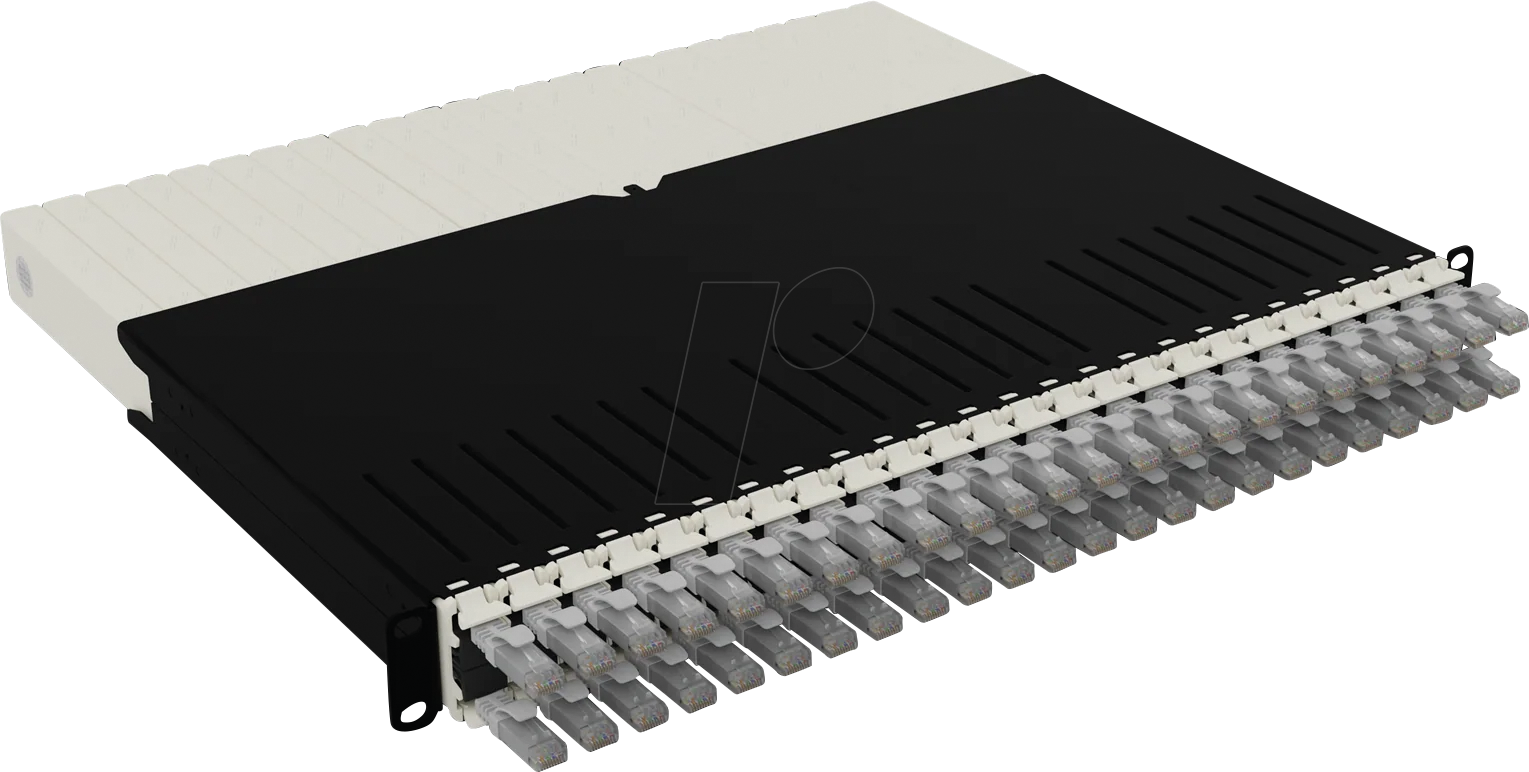 PB PONEX8UTPSL - Kabelmanagementsystem, 24-Port, Cat.6a UTP, 0,8 m, grau