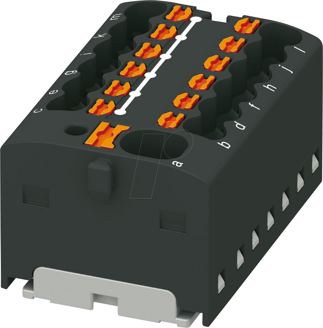 PHOE 1046967 - Verteilerblock PTFIX, 4/12x1,5, schwarz