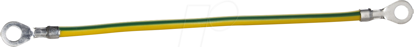 NSYEL166D6 - Erdungsader für Gehäuse, 6 mm², Länge 160 mm, Ösen 6,4 mm