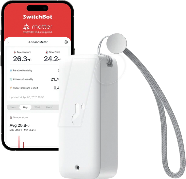 SWB W3400010 - Hygro- & Thermometer, IP65, in- & outdoor, weiß