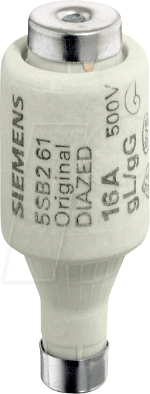SIE 5SB2611 - DIAZED-Sicherungseinsatz Baugröße DII In: 16A Un: 500V AC/440V D