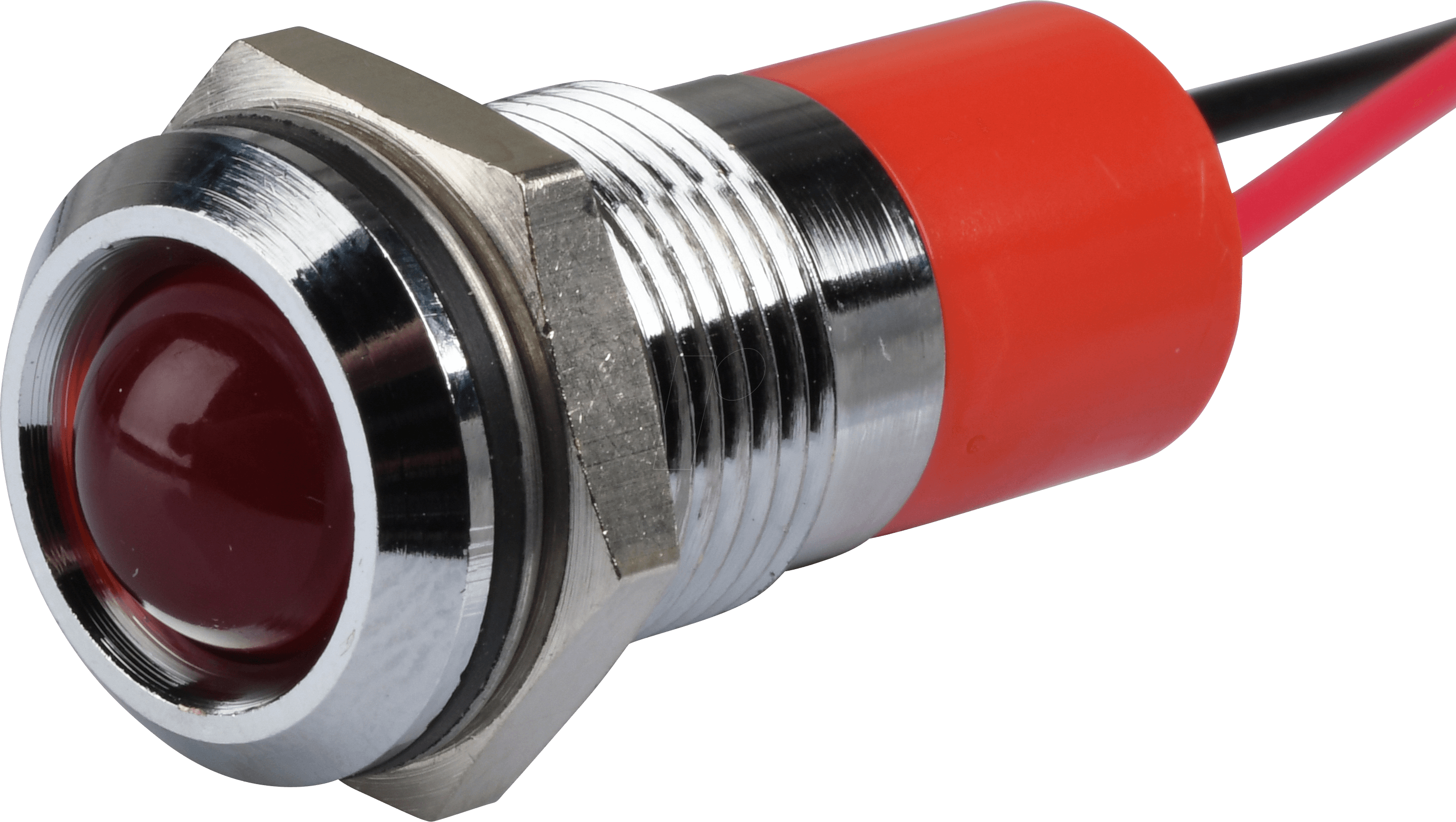 APM Q14P3C R220E - LED-Signalleuchte, rot, 220 V, Ø 14 mm, vorstehend, bedrahtet