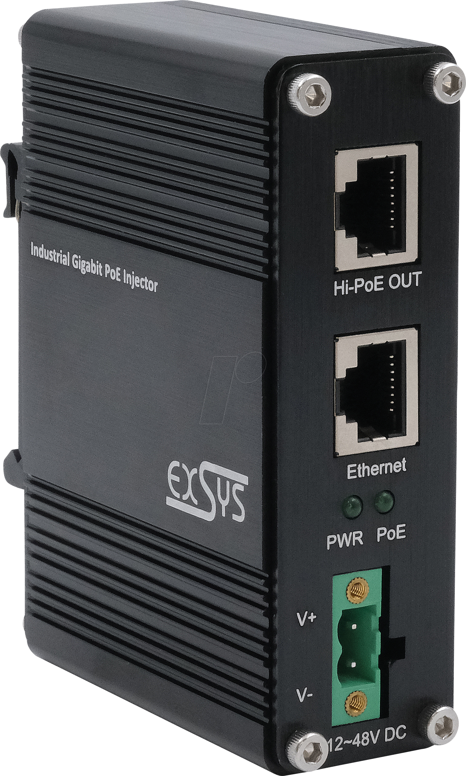 EXSYS EX-60310 - Power over Ethernet (PoE+) Gigabit Injektor, 60 W