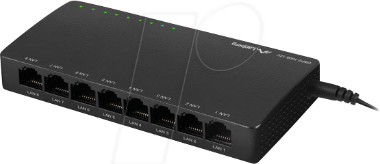LBG DSP2100812V - Switch, 8-Port, Gigabit Ethernet, PoE