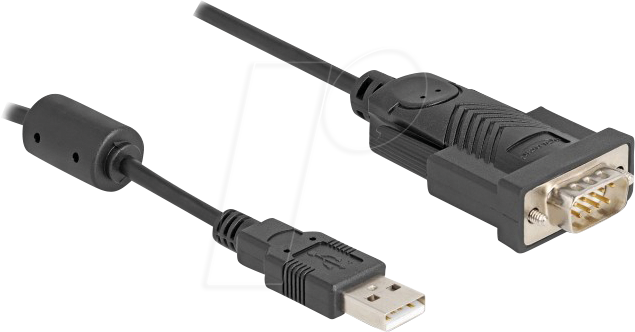 DELOCK 64276 - USB 2.0 Konverter, A Stecker auf Seriell RS-232, 0,25 m