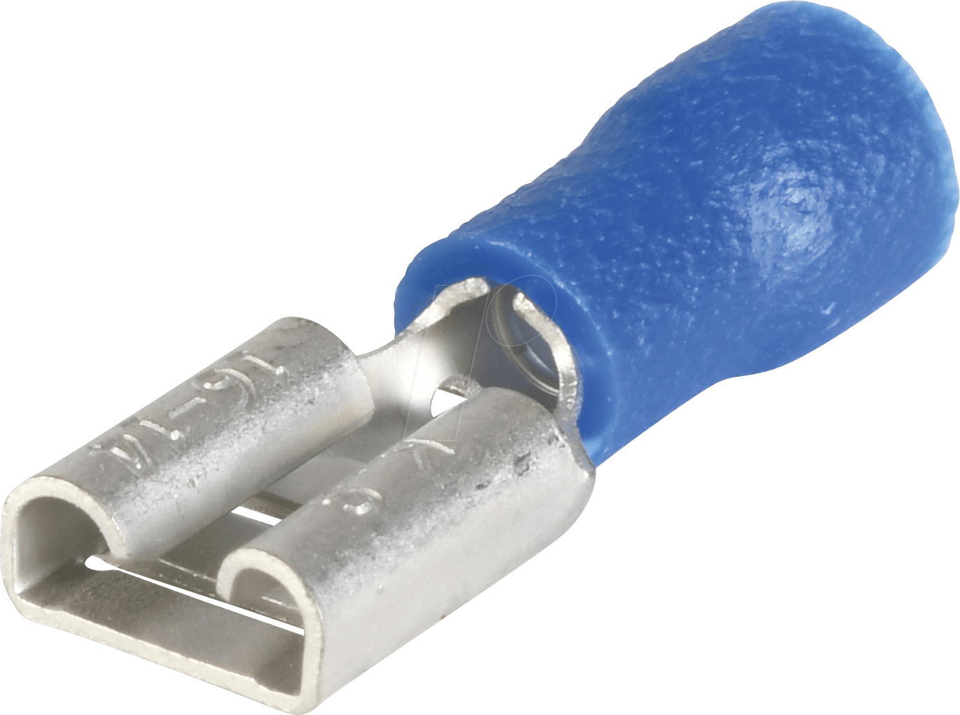 VT FSH-B-6,35 - Flachsteckerhülse, Breite: 6,35mm, blau