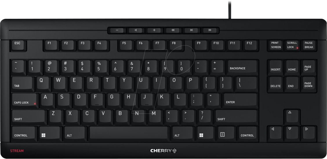 JK-8600EU-2 - Tastatur, USB, schwarz, kompakt, US, QWERTY
