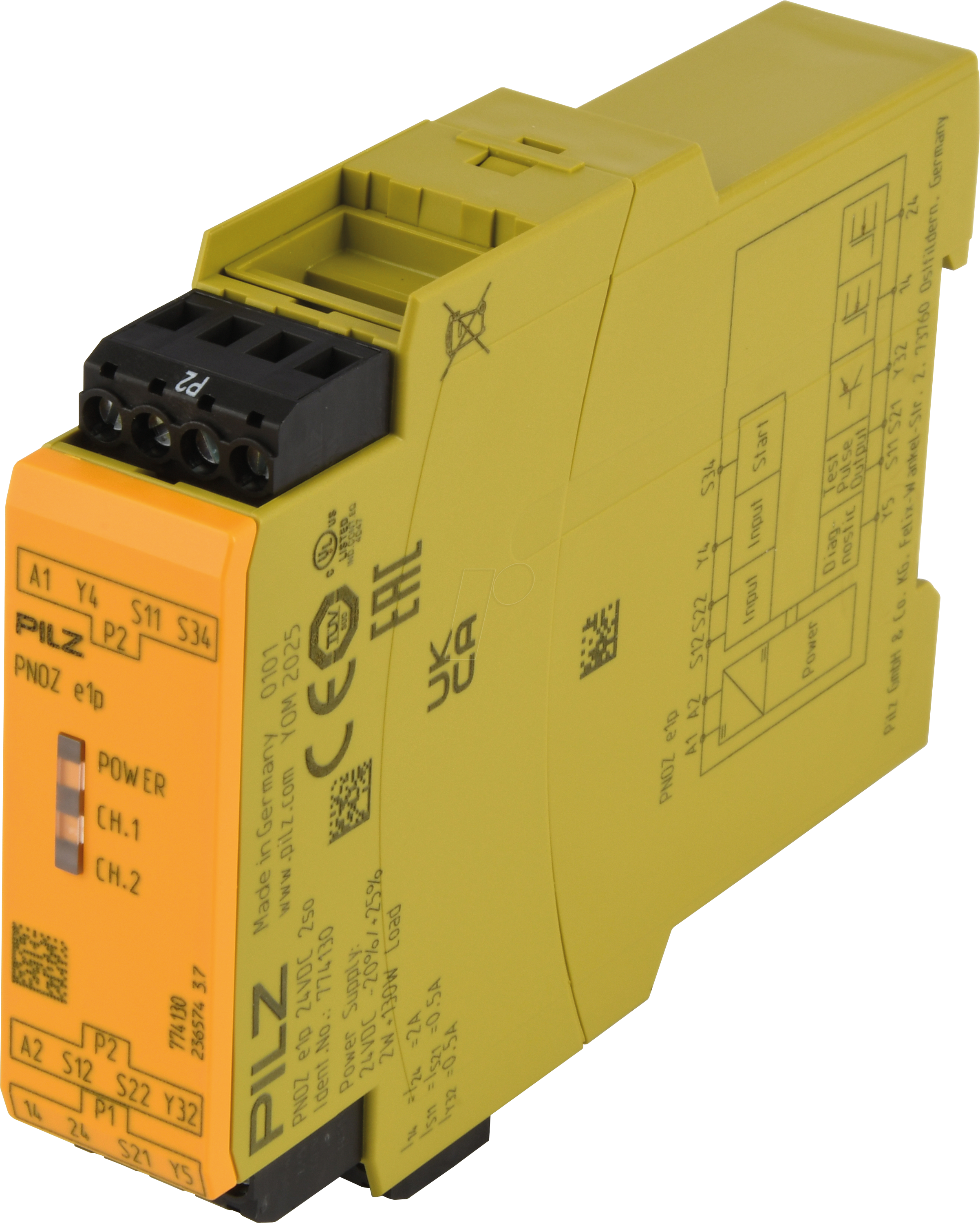 PILZ 774130 - Sicherheitsrelais PNOZ e1p 24VDC 2so