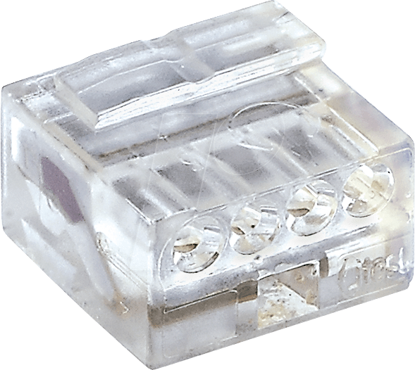 Thumbnail - WAGO 243-144 - Micro-Steckklemmen 4-fach, transparent 0,4 - 0,5 mm²