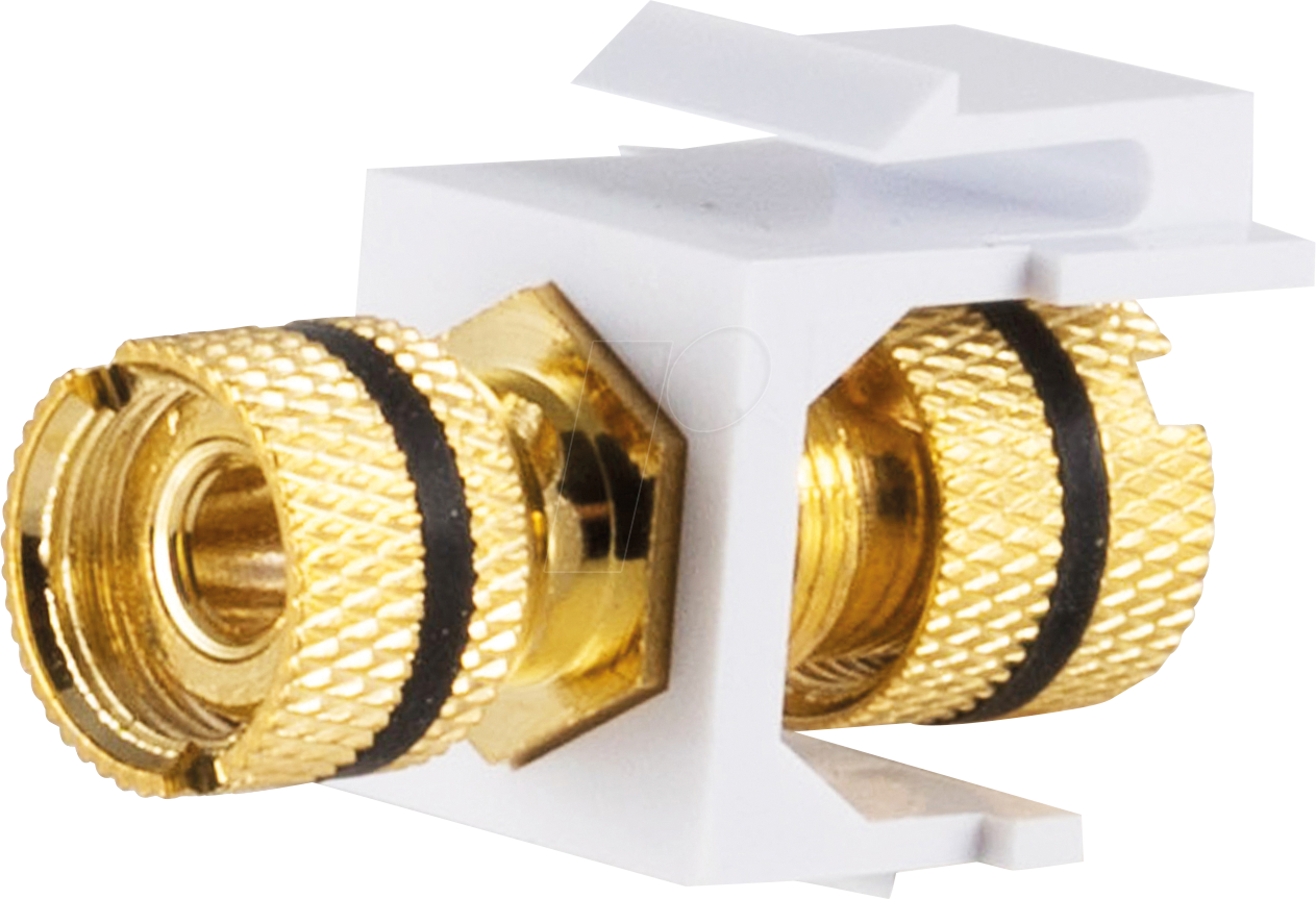 SHVP BS08-10064 - Keystone Audio Bananen-Buchse > Buchse, vergoldet, schwarz