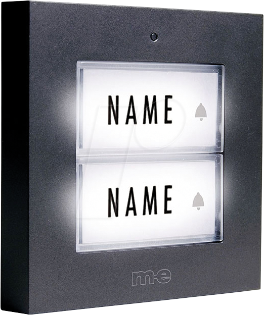 ME BELL 402 TXA - Funk-Klingeltaster, 2-Familienhaus, anthrazit