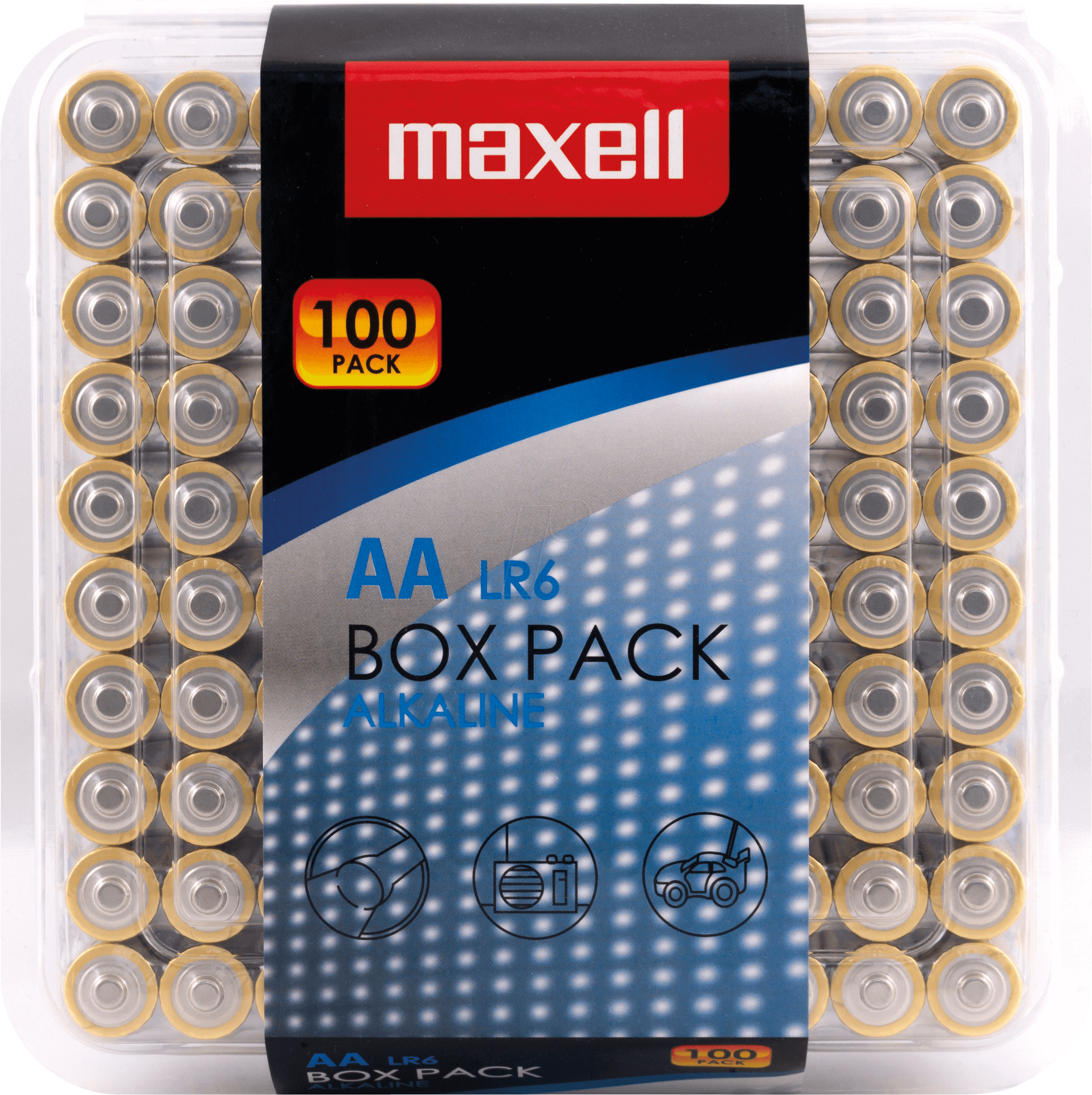 MAXELL AA 100X - Alkaline Batterie, AA (Mignon), 100er-Pack