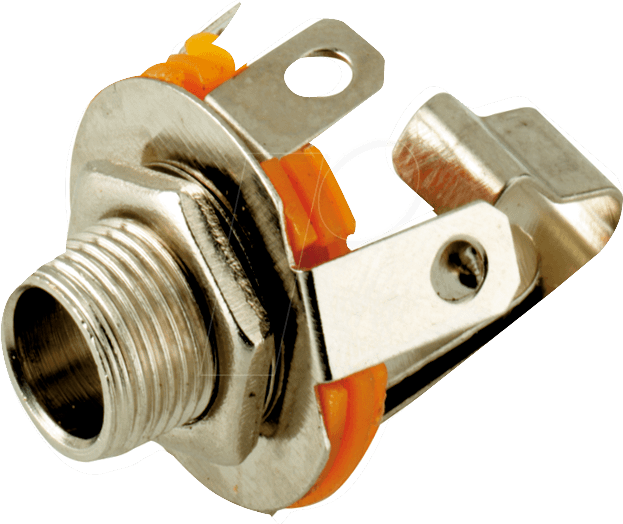 EBMS 63 - Klinkeneinbaubuchse, 6,3 mm, Mono, 2-pol