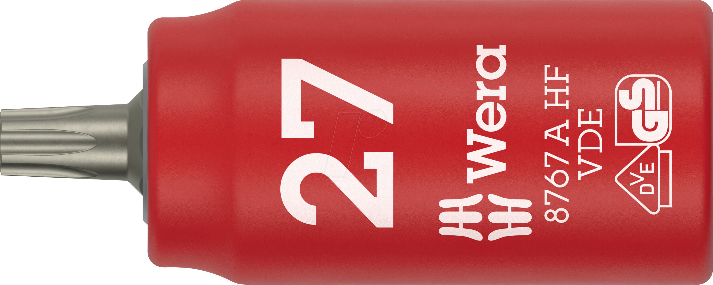 WERA 05005924001 - VDE Zyklop Bitnuss, 1/4''-Antrieb, Haltefunktion TX 27x36.0