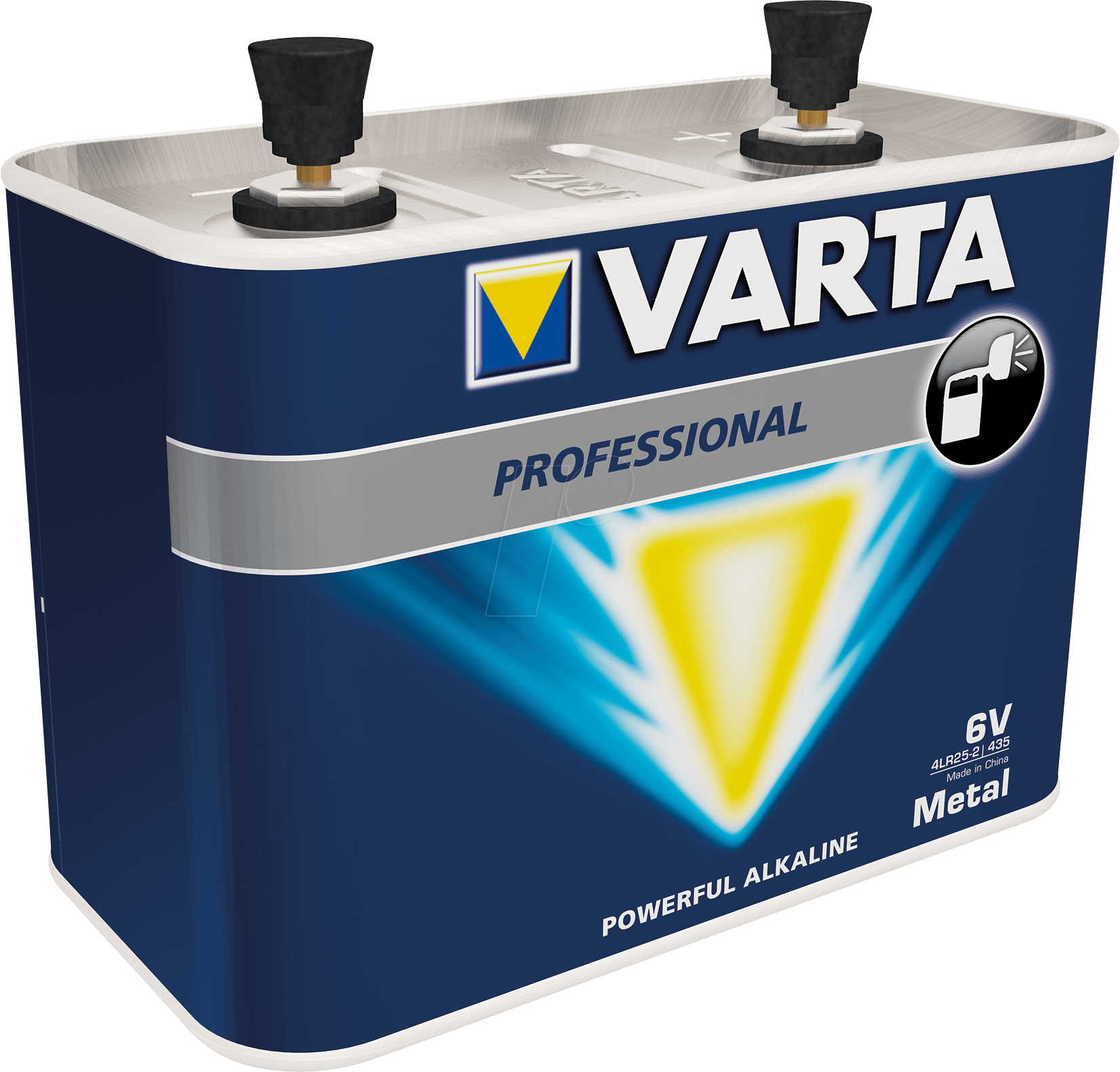 VAR 4LR25 - Laternenbatterie 6 V, 33,0 Ah, Metallgehäuse