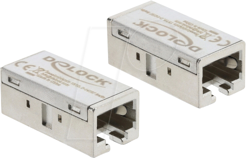 DELOCK 90712 - RJ45 Kupplung, Cat.6a, UTP, Metall