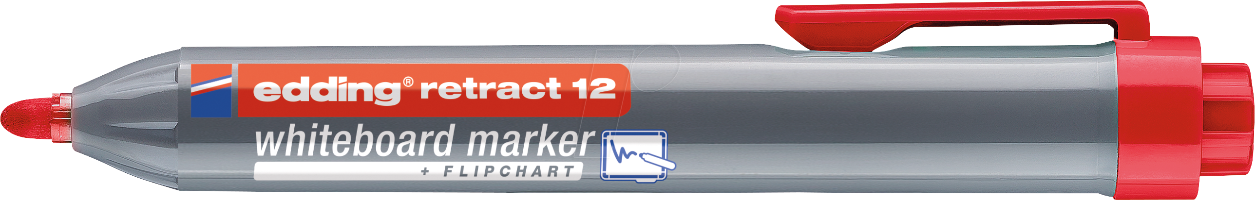 EDDING RET12RT - Whiteboard Marker, 1,5 - 3,0 mm, rot