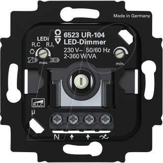 BJ 6523 UR-104 - Drehdimmer LED-Dimmer, Dreh-/Druckknopf 230 V