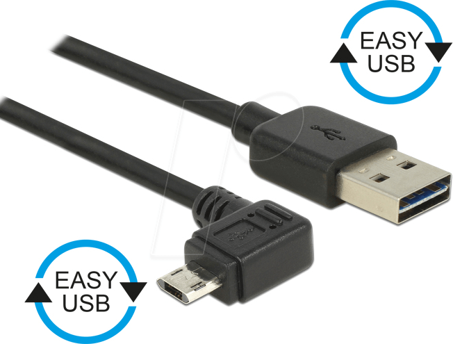 Thumbnail - DELOCK 83854 - USB 2.0 Kabel, EASY A Stecker auf Micro B Stecker, 3 m