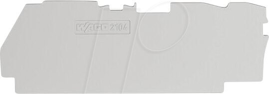 WAGO 2104-1391 - Abschluss- und Zwischenplatte, 1,0 mm dick, grau