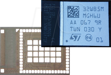 Thumbnail - STM32WB5MMGH6 - Wireless Modul, Bluetooth, 802.15.4, 2.4 GHz, 7,3 x 11 x 1,34 mm