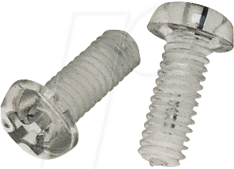 SPC M3X10 - Kunststoffschrauben, Kreuzschlitz M3 x 10 mm, 100 Stück