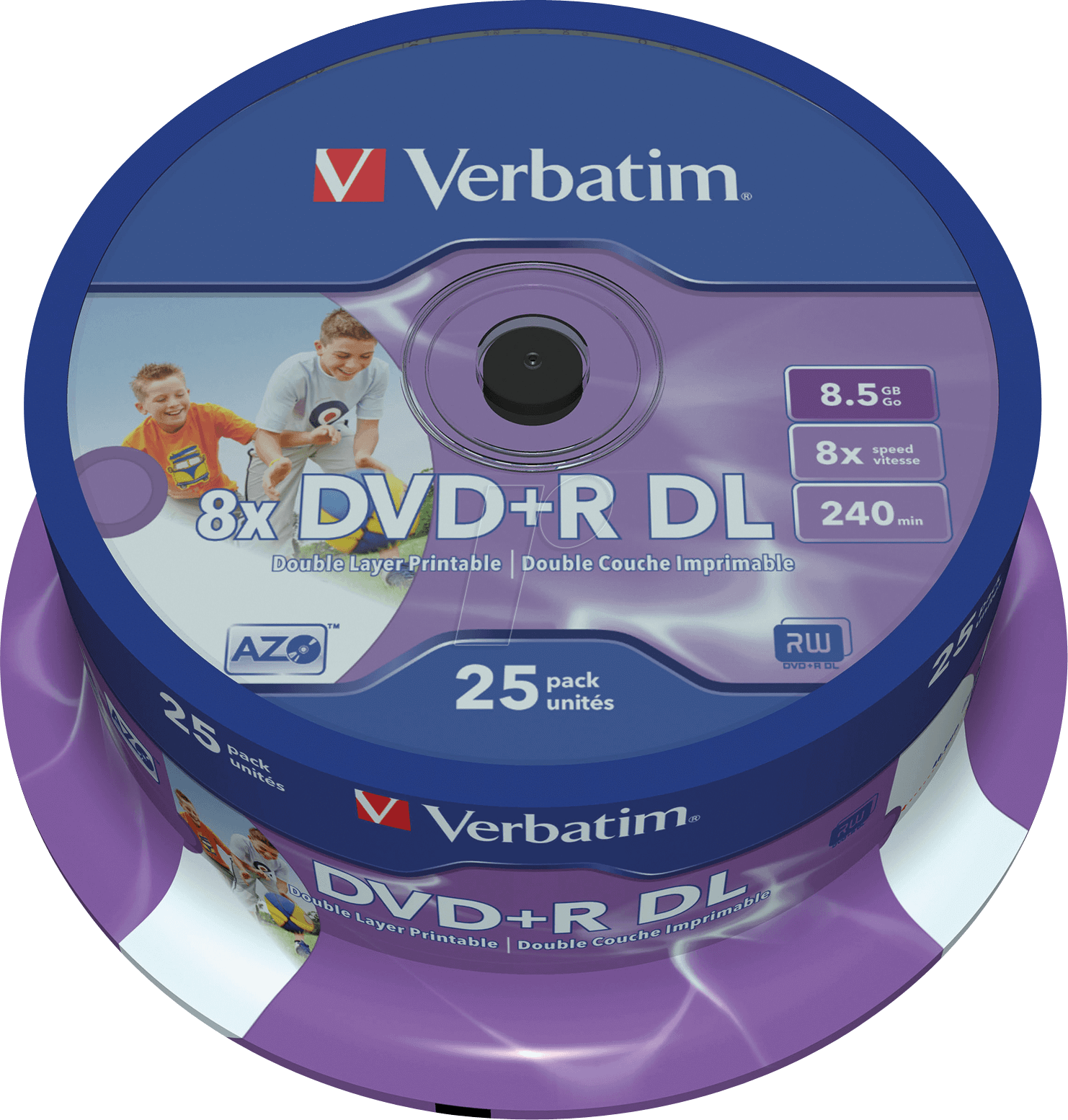 DVD+R8,5 VER25P - Verbatim DVD+R 8,5GB, 25-er, DoubleLayer, Print