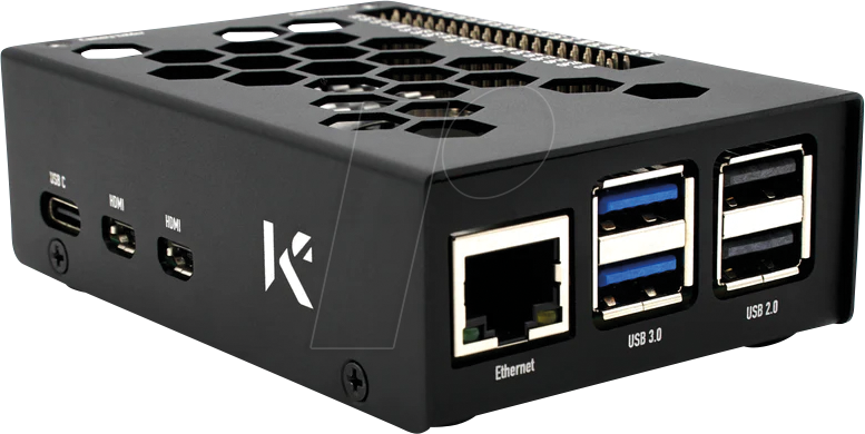 KKSB CASE RPI5 - Gehäuse für Raspberry Pi 5, Alu, schwarz
