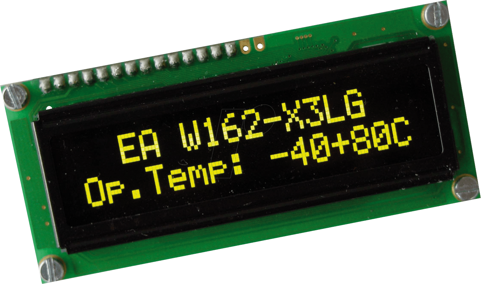 EA W162-X3LG - Display OLED, 2x16, 80x36mm, gelb