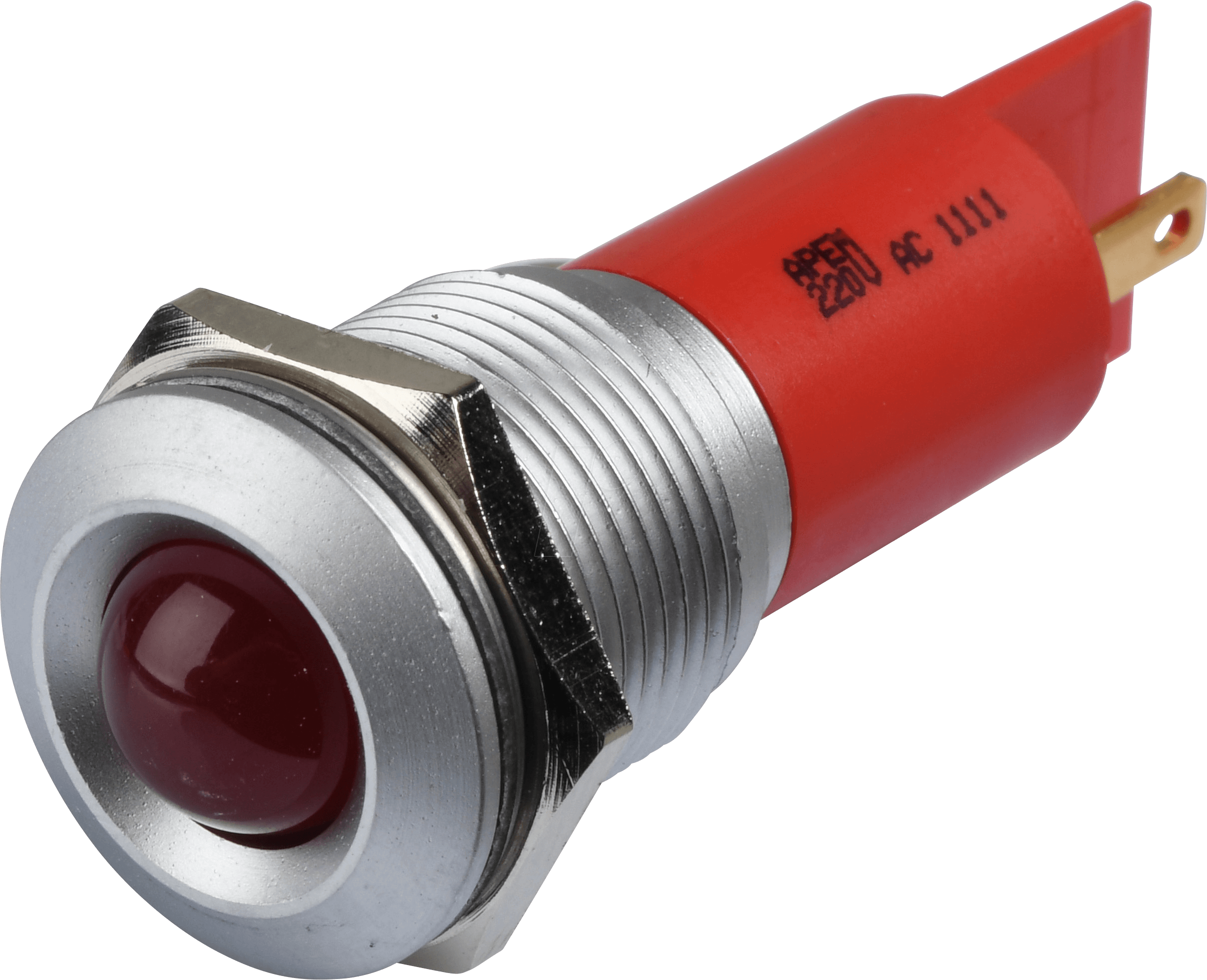 Thumbnail - APM Q16P1G R220E - LED-Signalleuchte, rot, 220 V, Ø 16 mm, vorstehend, FASTON