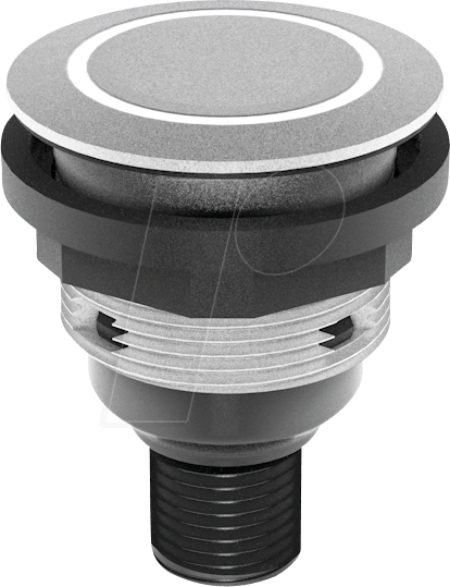 STLRWIC005 - Drucktaster - 1 S, silber, LED-Ring weiß