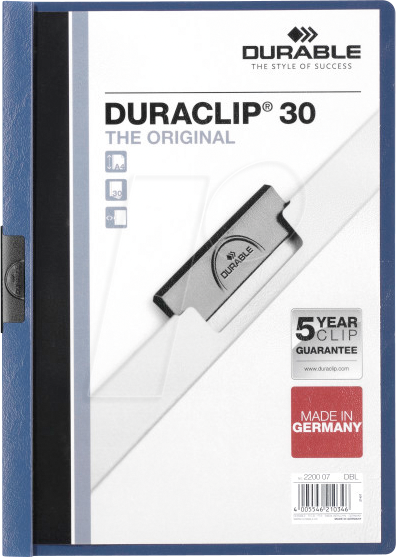 DURABLE 220007 - Klemm-Mappe, blau