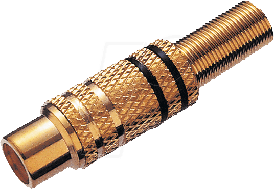 CKGM 4 SW - Cinchkupplung, Farbcodierung schwarz, vergoldet