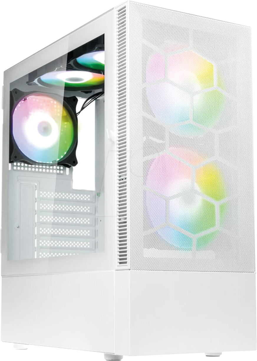 KOLINK 05846 - Kolink Observatory MX Mesh ARGB Midi-Tower - weiß