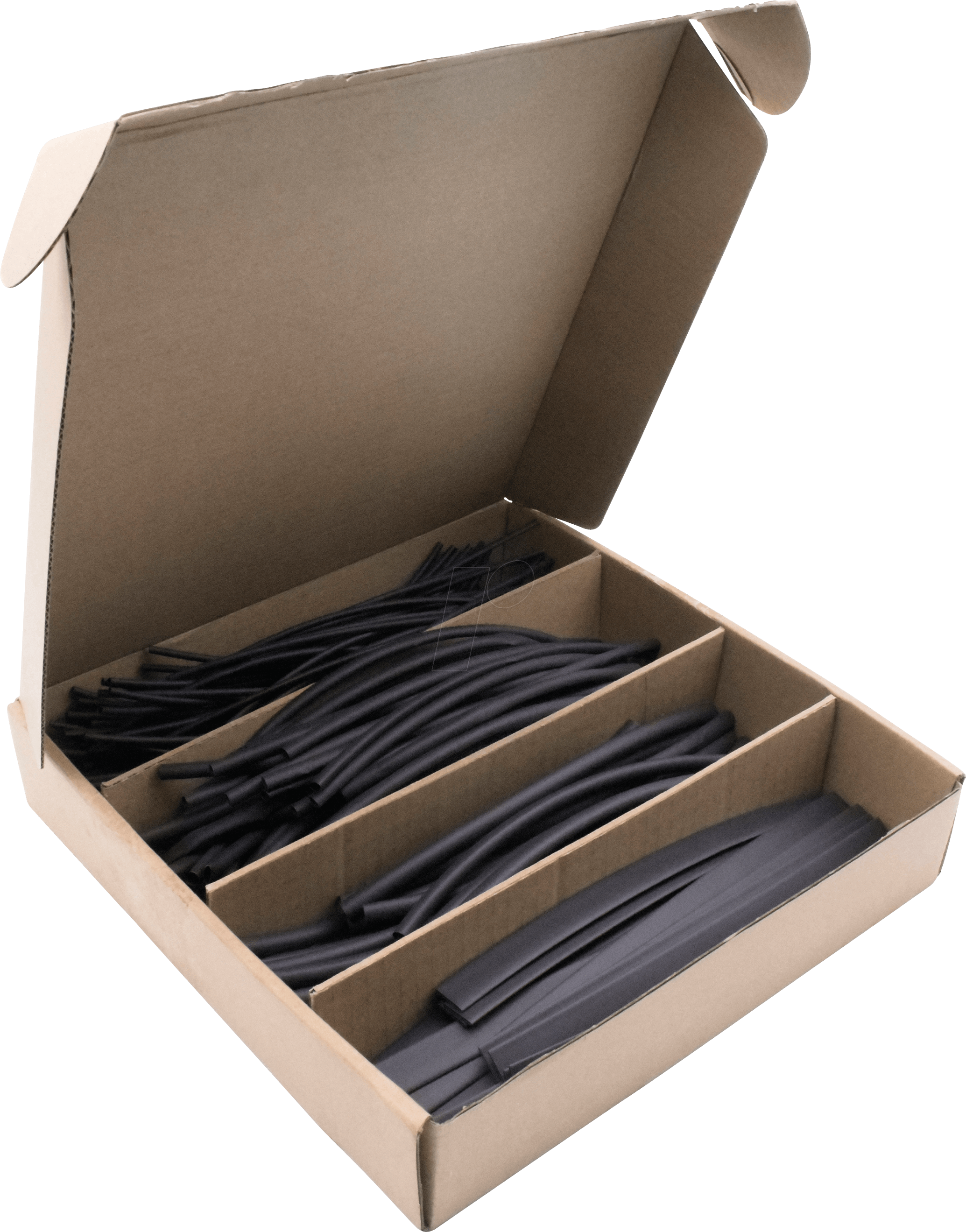 QUAD 19011CA092 - Schrumfpschlauch 2:1 - Schwarz, 200 teilig