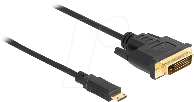 DELOCK 83582 - Kabel HDMI Mini-C Stecker > DVI 24+1 Stecker, 1 m