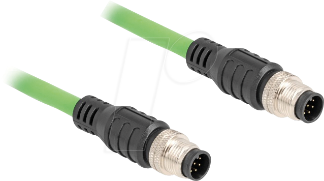DELOCK 80414 - M12 Kabel, A-kodiert, 8 Pin Stecker / Stecker, 5 m
