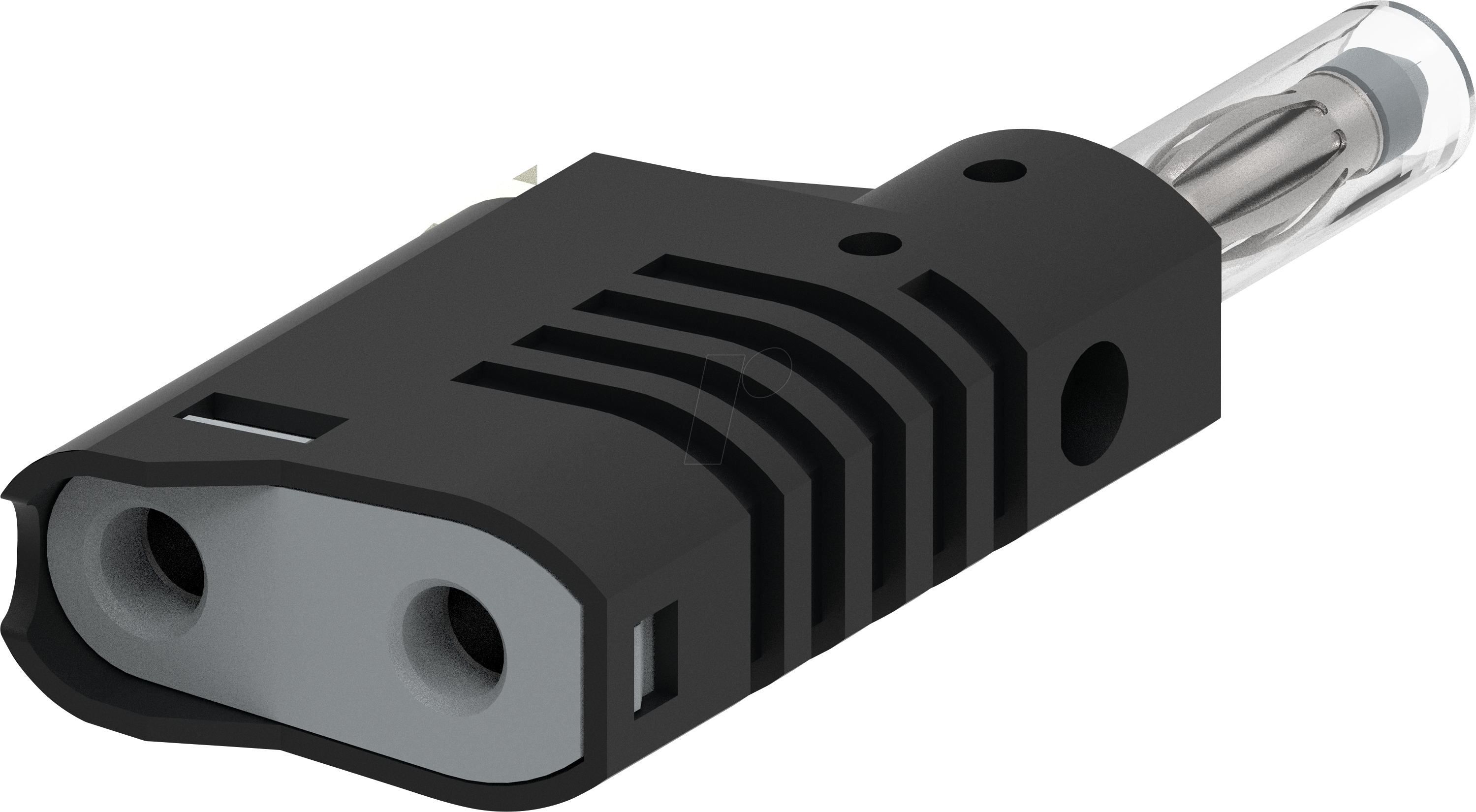 PJP 1089-SW - Bananenstecker mit Schiebhülse, 4mm, stapelbar, schwarz