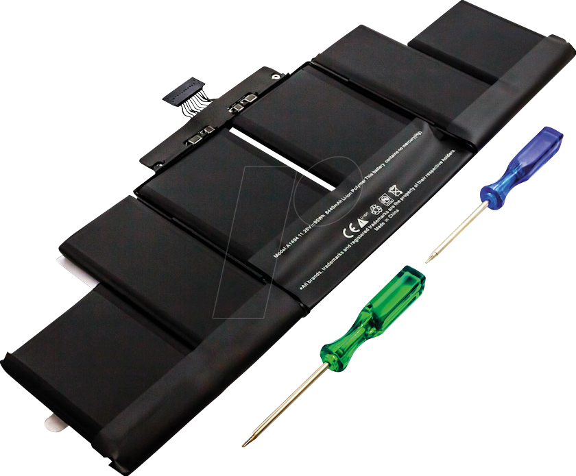 AKKU 53716 - Notebook-Akku für Apple MacBook Pro Retina, Li-Po, 8440 mAh