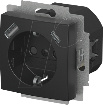 BJ 20 EUCUSB-915 - USB-Steckdosen-Einsatz Safety+ mit USB A/C Busch-balance® SI