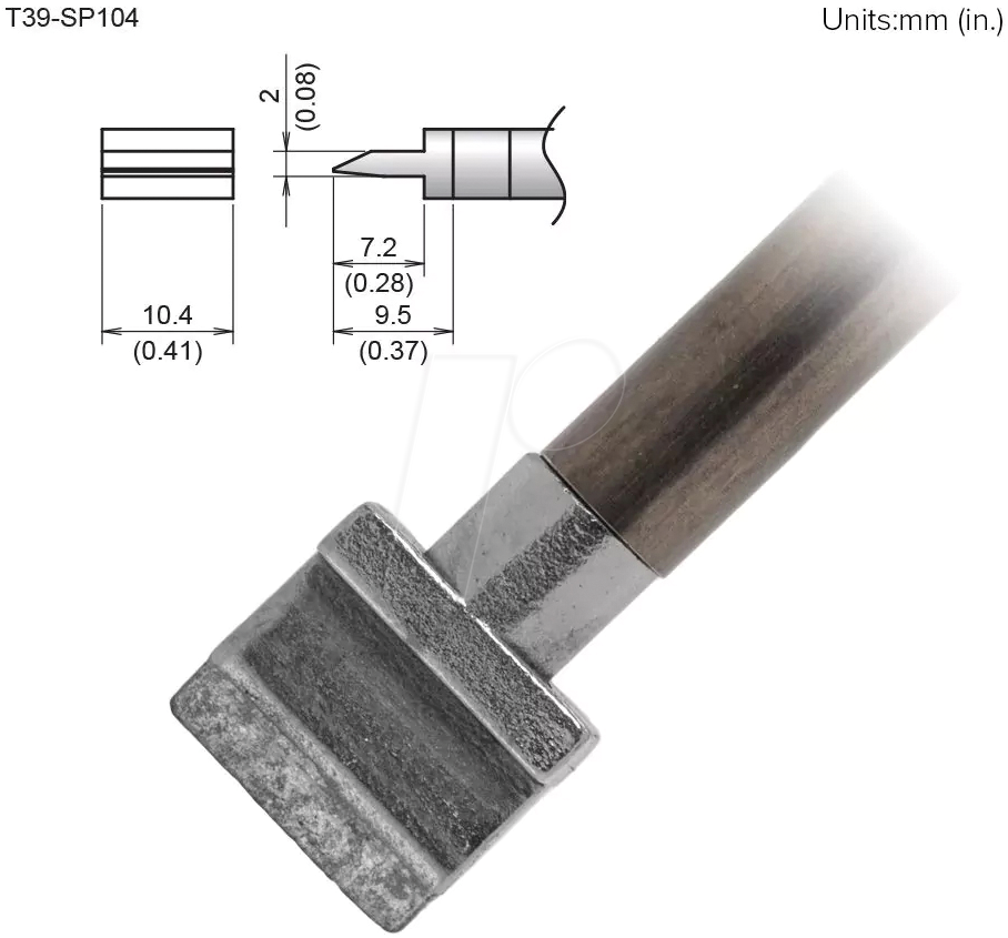HAK T39-SP104 - Aktiv-Lötspitze T39-SP104, Spatel