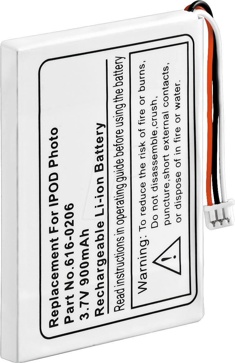 AKKU IPD PHOTO - MP3-Player Akku für Apple iPod Photo, Li-Ion, 900 mAh