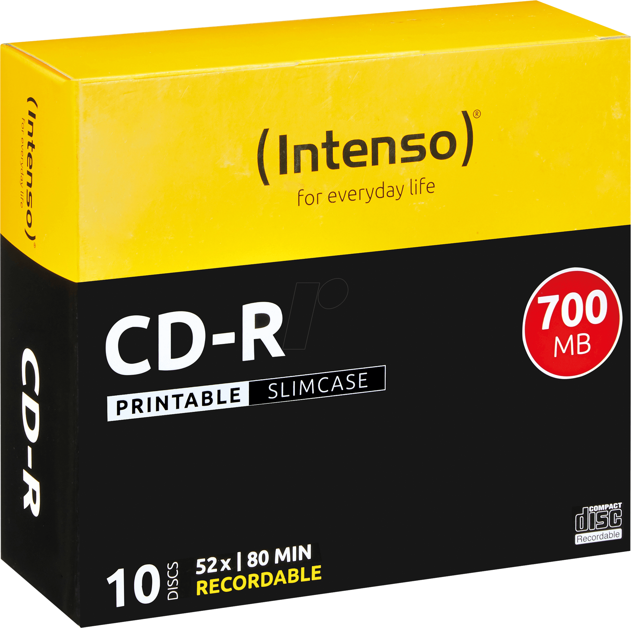 CD 8010 INT-P - Intenso CD-R / 700MB / bedruckbar / 10-er