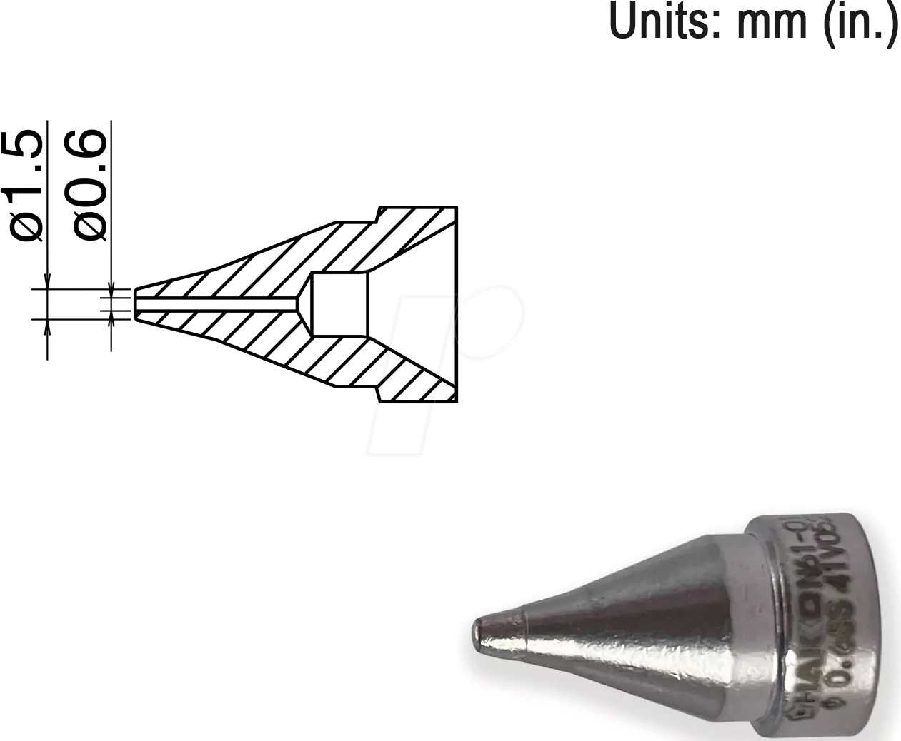 HAK N61-01 - Entlötdüse N61-01, SS-Typ, 0,6 mm