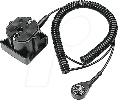 ESD EBP-S - Erdungsanschluss, Schutzkontakt-Blindstecker , mit Spiralkabel