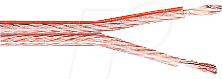LAT 600-5 - Lautsprecherlitze, 2x6,0mm², transp., 5m-Ring