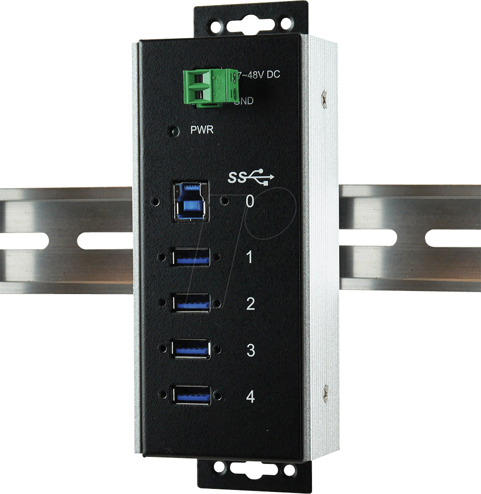 EXSYS 1185HMVSWT - USB3.0 4-Port Metall Hub - Überspannungsschutz