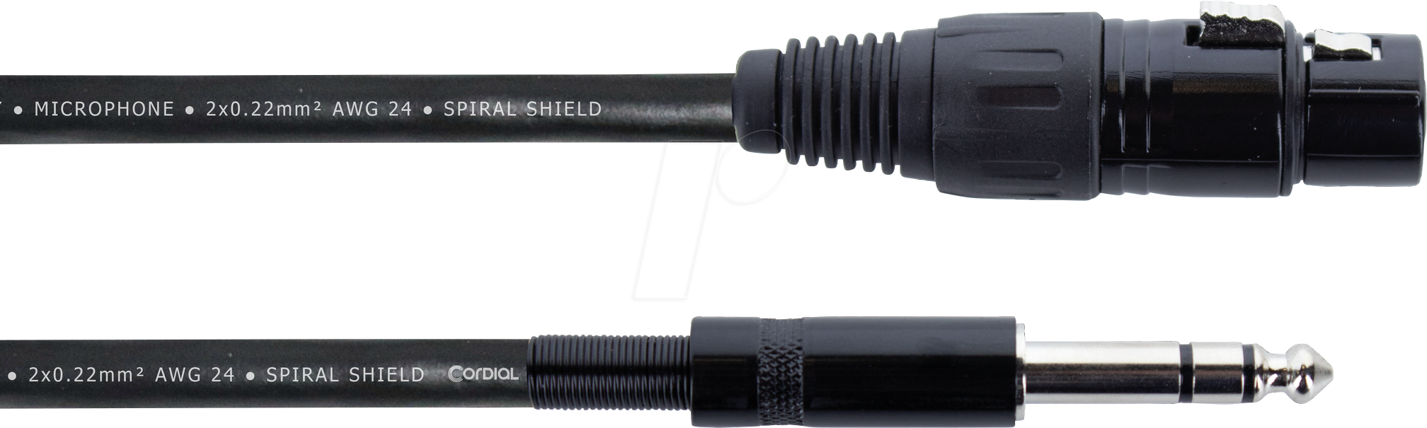 EM 6 FV - Mikrofon Kabel, 6,3 mm Stereo Klinke > 3-pol XLR Buchse, 6 m